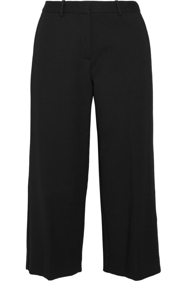 Theory Sprinza Cropped Piqu Wide-leg Pants