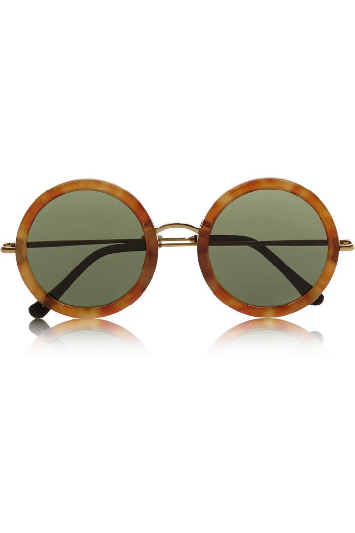 The Row Round-frame Acetate And Metal Sunglasses