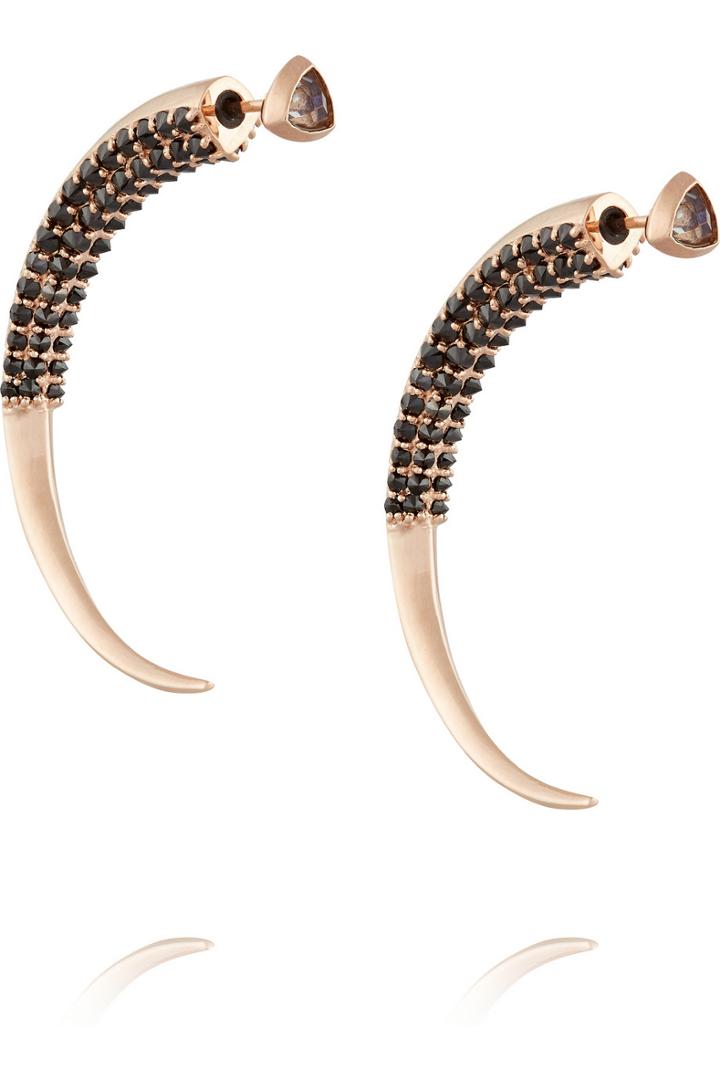 Katie Rowland Morrigan Rose Gold-plated Crystal Earrings
