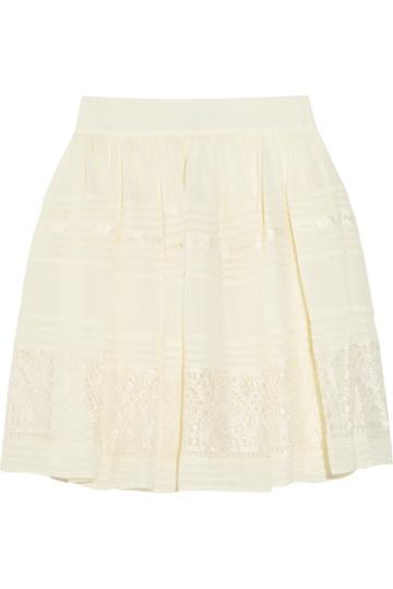 Alice By Temperley Fleur Lace And Georgette Mini Skirt