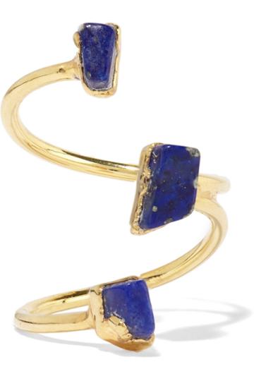 Dara Ettinger Gold-tone Lapis Ring