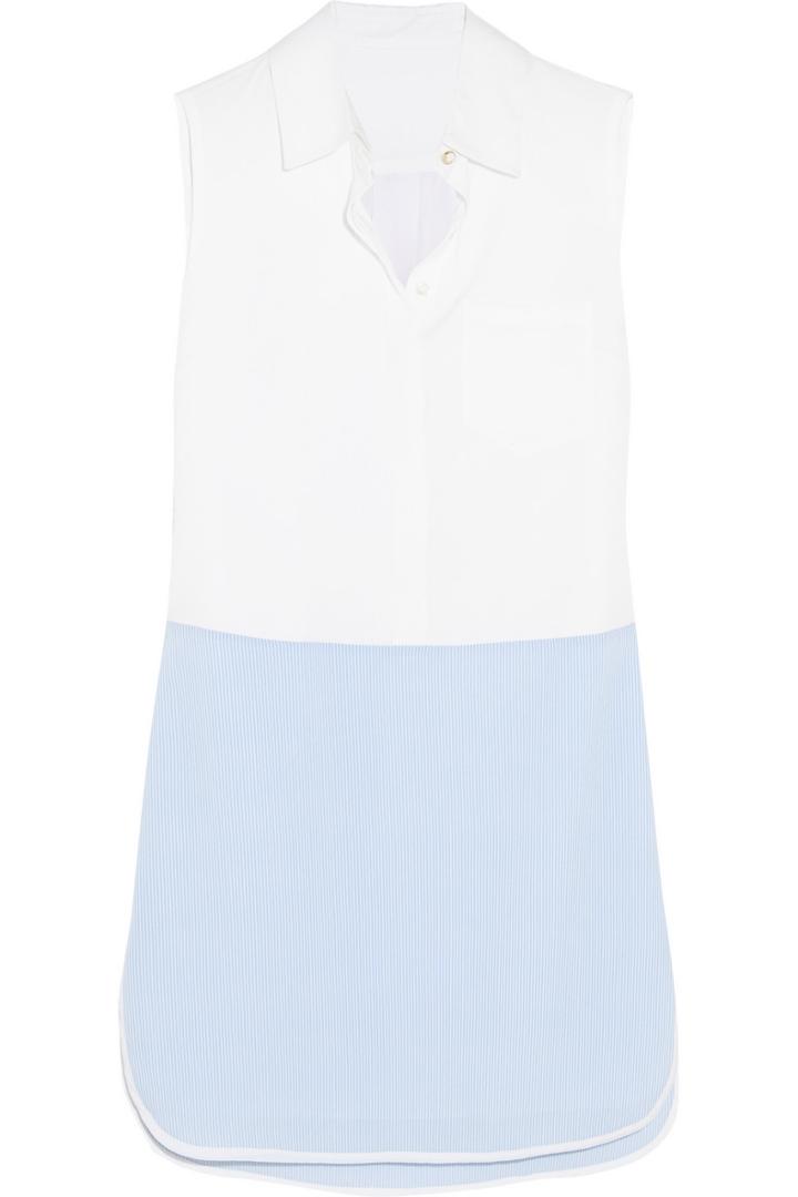 Altuzarra For Target Striped Crepe De Chine Mini Shirt Dress