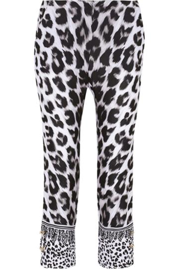 Versus Leopard-print Slim-fit Pants