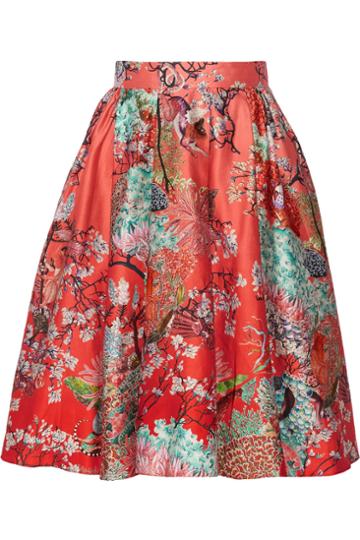 Mary Katrantzou Printed Sateen Skirt