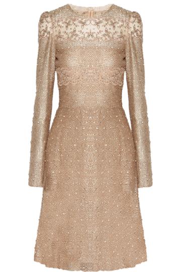 Valentino Lace-trimmed Embellished Tulle Mini Dress