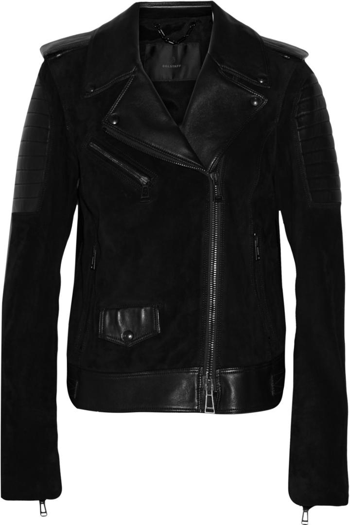 Belstaff Wadworth Leather-paneled Suede Biker Jacket