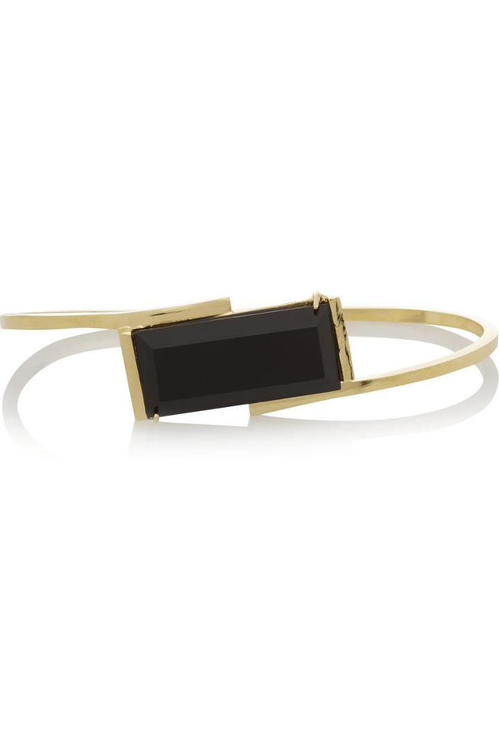 Gemma Redux Gold-plated Onyx Bracelet