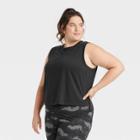 Women's Plus Size Cropped Tank Top - All In Motion Black
