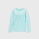Girls' Long Sleeve Crochet Knit Top - Cat & Jack