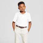 Boys' Short Sleeve Interlock Uniform Polo Shirt - Cat & Jack White
