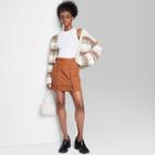 Women's Lace-front Mini Skirt - Wild Fable Brown Xxs