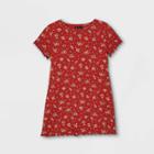 Toddler Girls' Ribbed Short Sleeve Dress - Art Class Brown