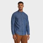 Houston White Adult Chambray Long Sleeve Button-down Shirt - Indigo