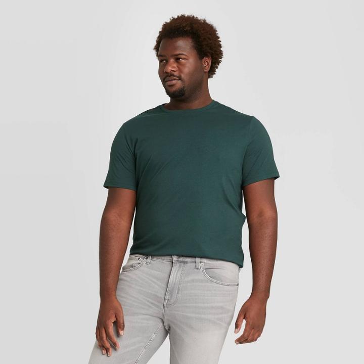 Men's Tall Standard Fit Crew Neck T-shirt - Goodfellow & Co Green