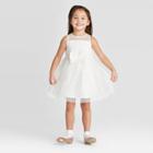 Zenzi Toddler Girls' Lace Flower Girl Dress With Bow - Off-white 2t, Toddler Girl's, Beige