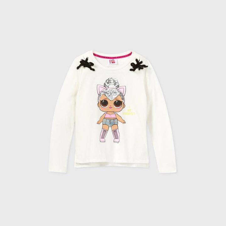 Mga Entertainment Girls' L.o.l. Surprise! Remix Lace-up Sweatshirt - Off-white