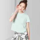 Women's Short Sleeve Crew Boxy Pocket T-shirt - Wild Fable Sealight Green