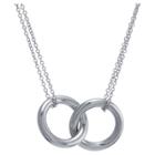 Distributed By Target Women's Sterling Silver Interlocking Circle Pendant Necklace