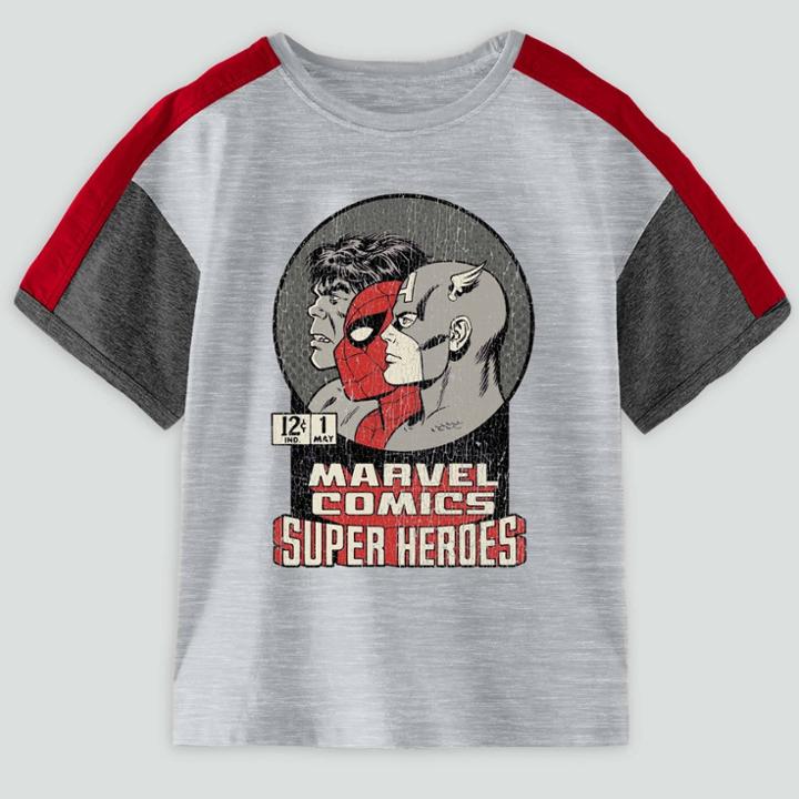 Toddler Boys' Marvel Superheroes Short Sleeve Graphic T-shirt - Little Gray