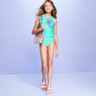 Girls' Mermaid Hair Dont Care Tankini Set - More Than Magic Aqua Xs, Girl's, Blue