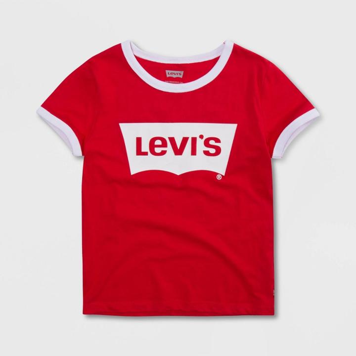Levi's Girls' Short Sleeve Graphic T-shirt - Red