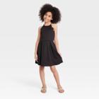 Zenzi Girls' Sleeveless Scallop Dress - Black