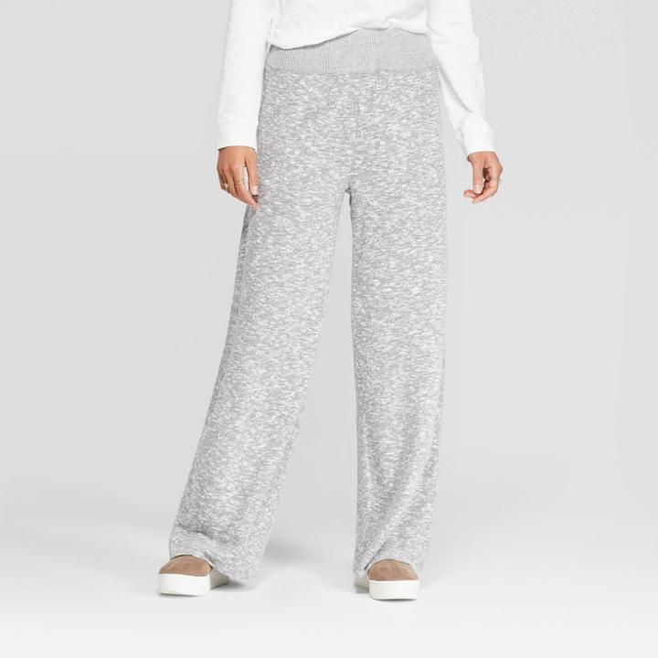 Women's Mid-rise Wide Leg Athleisure Pants - Knox Rose Gray