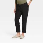 The Nines By Hatch Maternity Twill Paperbag Pants Black