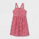 Girls' Sleeveless Americana Floral Dress - Cat & Jack Red