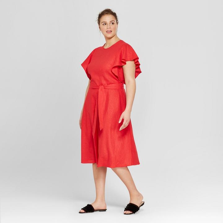 Women's Plus Size V-back Midi Dress - Who What Wear Red