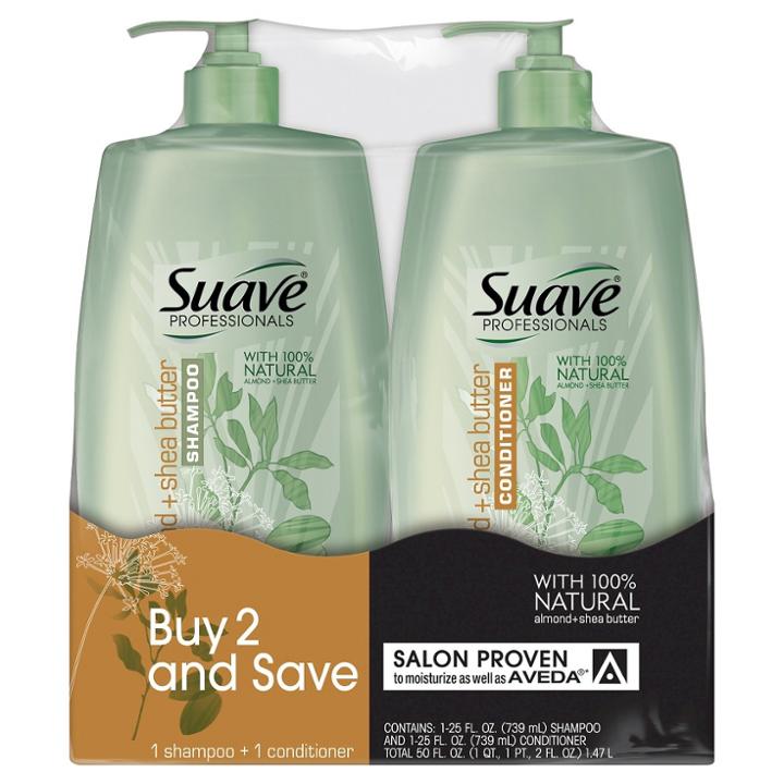 Suave Professionals Almond And Shea Butter Shampoo And Conditioner