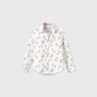 Girls' Unicorn Woven Button-down Shirt - Cat & Jack Cream