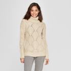 Women's Cowlneck Pullover Sweater - A New Day Oatmeal