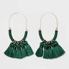 Sugarfix By Baublebar Multi-tassel Threader Earrings - Emerald, Green
