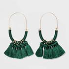 Sugarfix By Baublebar Multi-tassel Threader Earrings - Emerald, Green