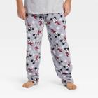 Men's Big & Tall Holiday Mickey Mouse Fleece Matching Family Pajama Pants - Gray