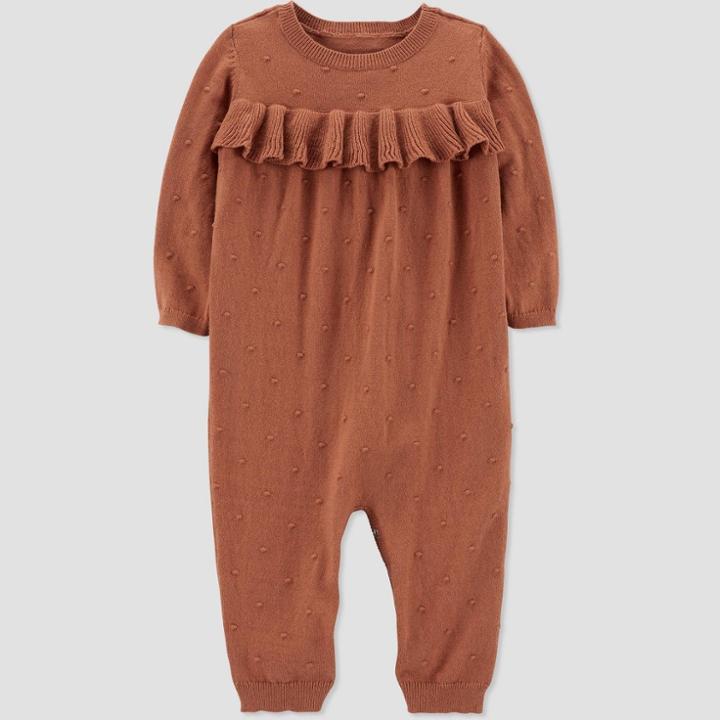 Baby Girls' Dot Jumpsuit - Just One You Made By Carter's Brown Newborn