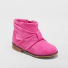Toddler Girls' Valene Ankle Fashion Boots - Cat & Jack Fuchsia (pink)