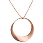 Treasure Lockets 31mm Open Circle Pendant In Rose Gold Over Sterling