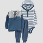 Carter's Just One You Baby Boys' Quilted Top & Bottom Set - Blue/gray Newborn