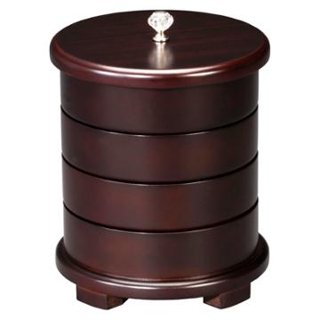 Homepointe Wooden Swivel Jewelry Box - Chocolate, Women's, Brown