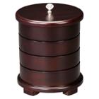 Homepointe Wooden Swivel Jewelry Box - Chocolate, Women's, Brown