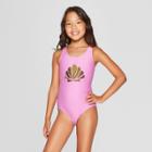 Plus Size Girls' Shell Dreams One Piece Swimsuit - Cat & Jack Purple