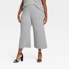 Women's Plus Size High-rise Wide Leg Lounge Pants - Who What Wear Gray