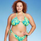 Women's Bead Detail U-neck Multi-way Bralette Bikini Top - Wild Fable Multi Tropical Print X, One Color