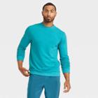 Men's Soft Gym Crewneck Sweatshirt - All In Motion Teal Green