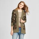 Women's Camo Print Cardigan - Mossimo Supply Co. Olive Xl, Green/green