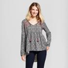 Women's Embroidered Medallion Print Top - Knox Rose