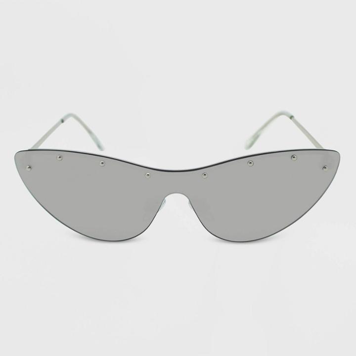 Women's Rimless Studded Cateye Sunglasses - Wild Fable