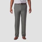 Haggar Men's Big & Tall Cool 18 Pro Classic Fit Flat Front Casual Pants - Heather Gray 44x29, Men's, Grey Gray
